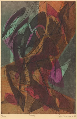 Combat by Stanley William Hayter, print, 1953