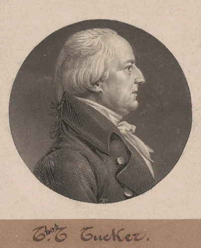 Thomas Tudor Tucker by Charles B. J. Févret de Saint-Mémin, print, 1805