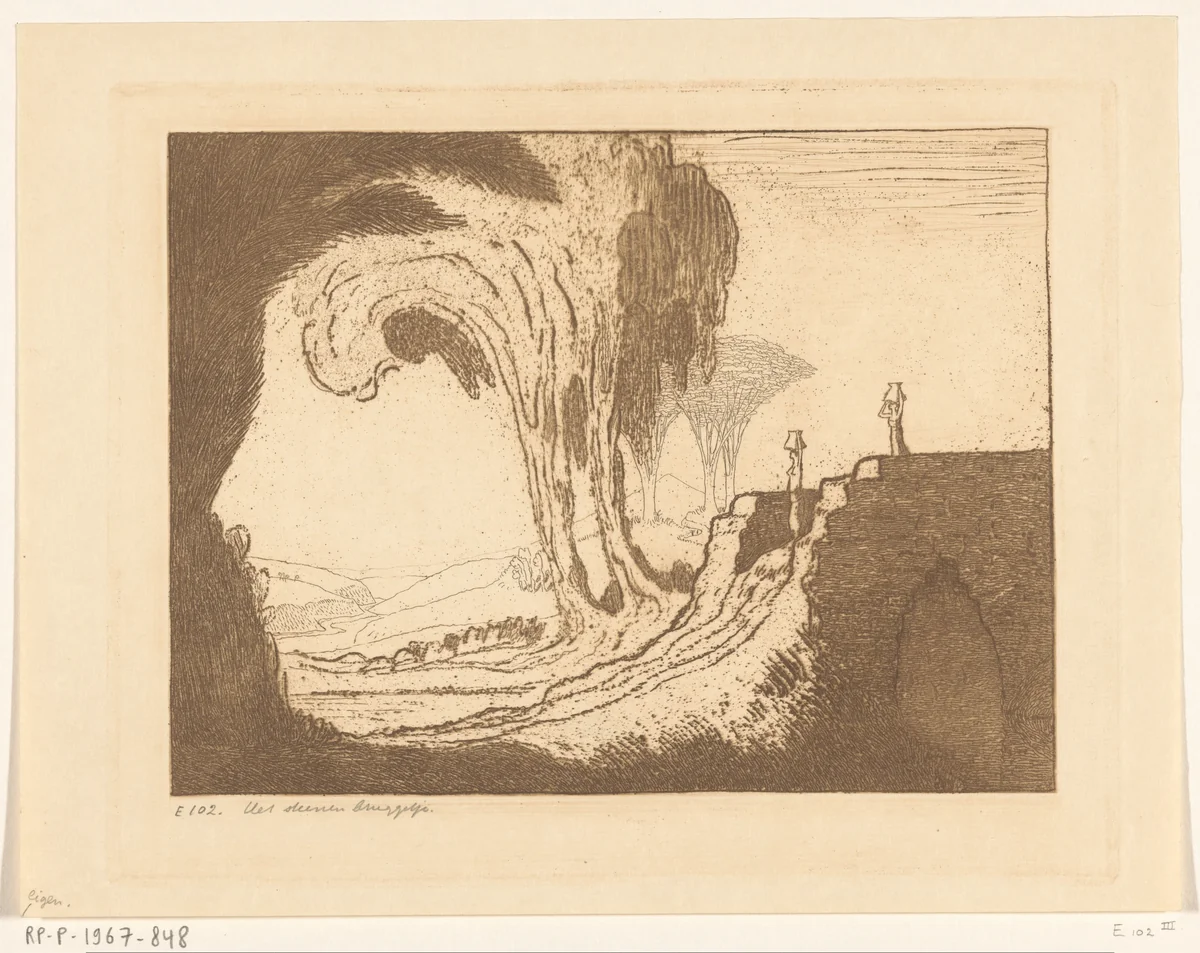 Brug bij Marga op Bali by Wijnand Otto Jan Nieuwenkamp, print, 1908