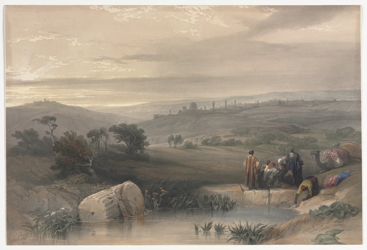 Jerusalem from the North by David Roberts, print, 1839
