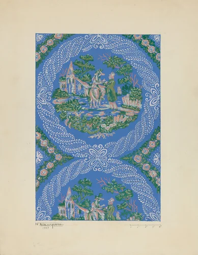 Wall Paper by Nicholas Acampora, index of american design, 1937