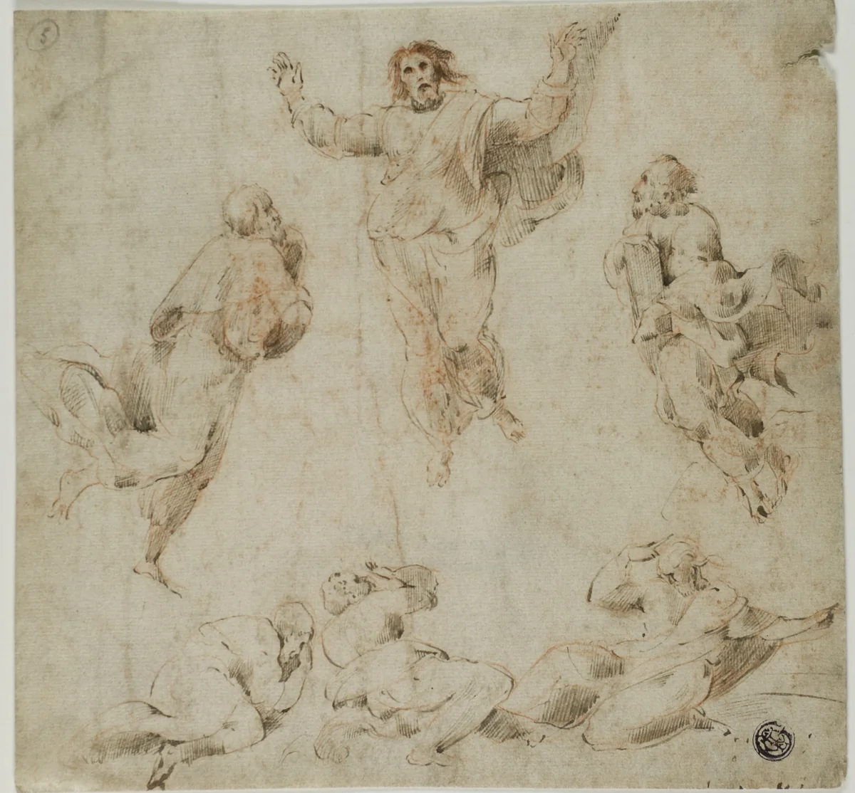 Transfiguration by Raffaello Sanzio, drawing, 1528-1532