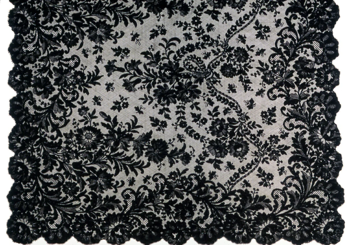 Stole by England or France, textile, 1860-1869
