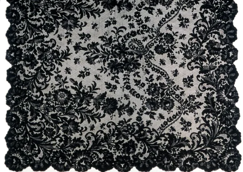 Stole by England or France, textile, 1860-1869