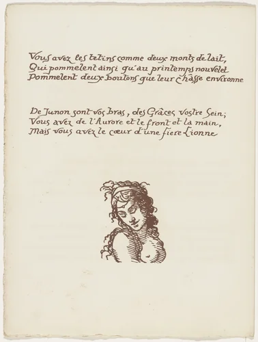 Tailpiece (folio 80 verso) from Les Amours (The Loves) by Émile Bernard, illustrated book, 1915