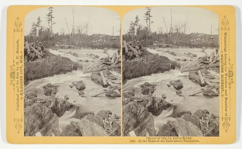 At the Head of the Falls above Thompson, No. 1801 from the series "Dells of the St. Louis River" by Henry Hamilton Bennett, photograph, 1889