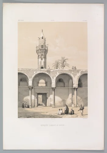 4. Mosquée d’Amrou, au Kaire by Joseph-Philibert Girault de Prangey, print, 1843