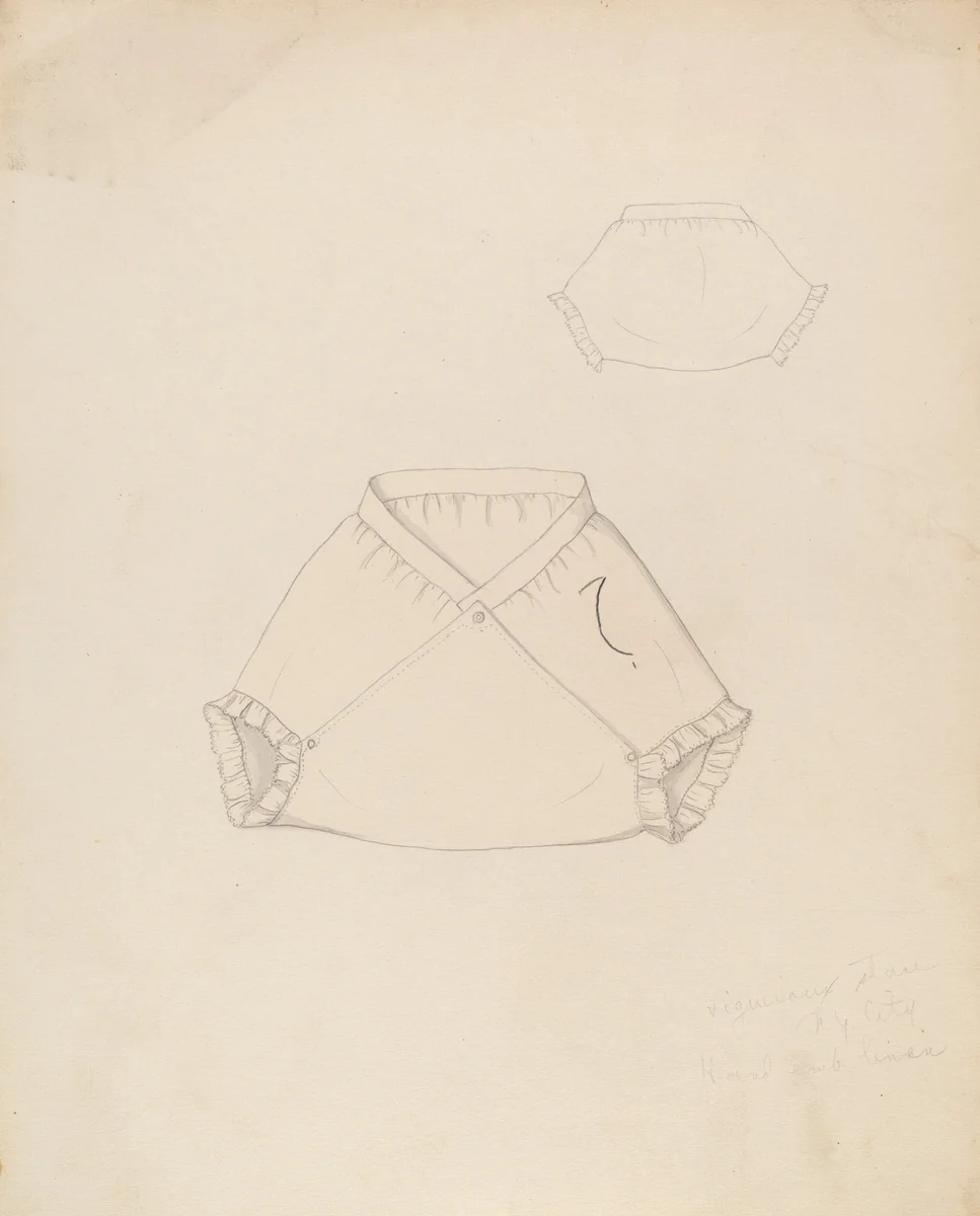 Diaper Covers by Gladys Cook, index of american design, 1936