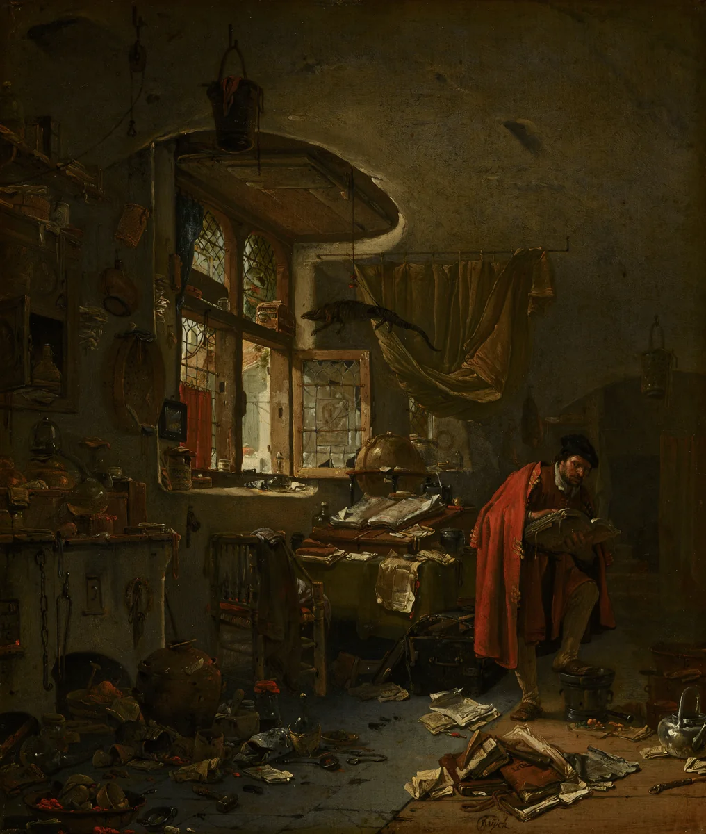 The Alchemist by Thomas Wijck, painting