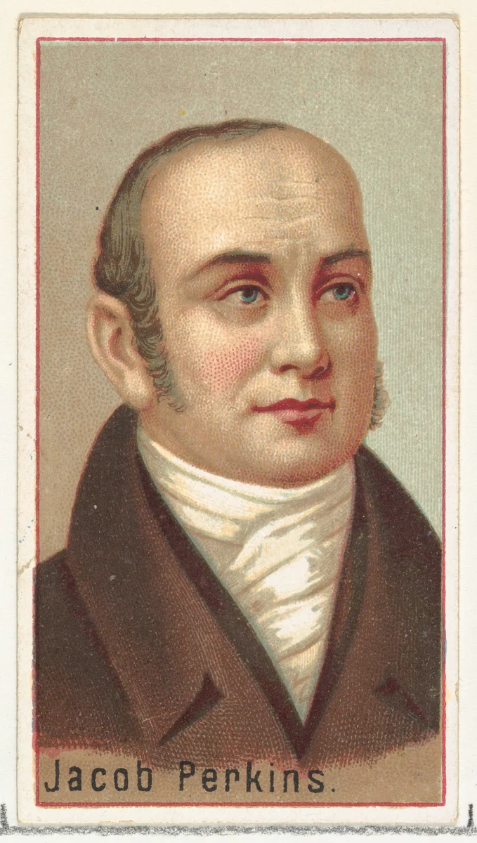 Jacob Perkins, printer's sample for the World's Inventors souvenir album (A25) for Allen & Ginter Cigarettes by Allen & Ginter, print, 1888
