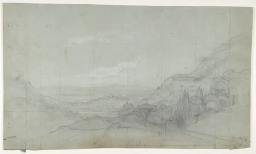 Design for a Stage Set at the Opéra, Paris by Eugène Cicéri, drawing, 1828-1890