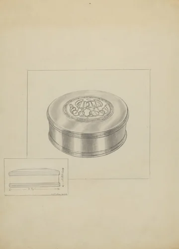 Silver Box by Sara Garfinkel, index of american design, 1936