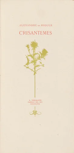 Crisantemes (Chrysanthemums) by Alexandre de Riquer, volume, 1899