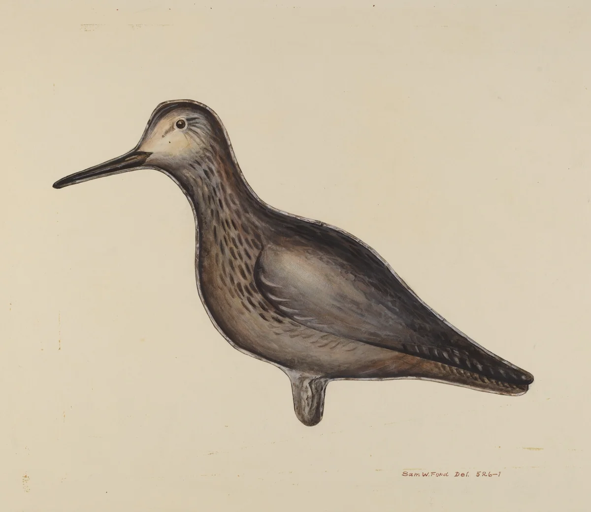 Greater Yellow Leg Decoy by Samuel W. Ford, index of american design, 1939