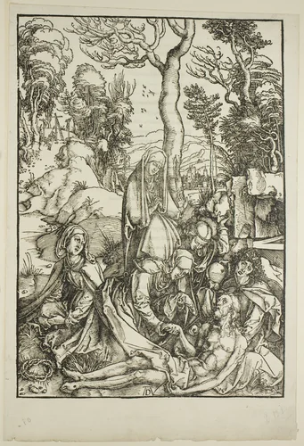 The Lamentation, from The Large Passion by Albrecht Dürer, print, 1498-1499