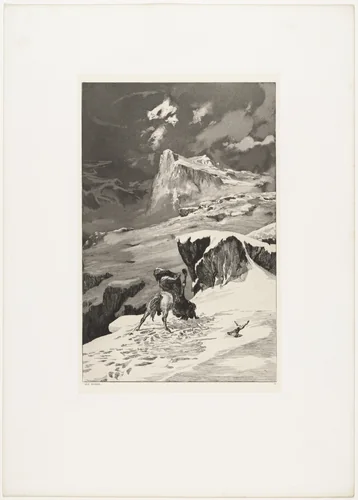 Battling Centaurs (Kämpfende Centauren) from Intermezzi, Opus IV by Max Klinger, print, 1881