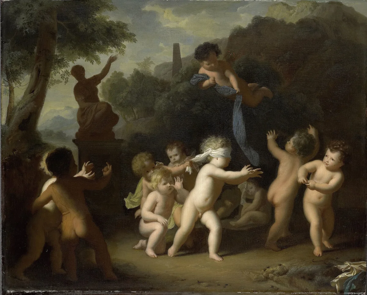 Putti Playing by Hendrik van Limborch, painting, 1700-1720
