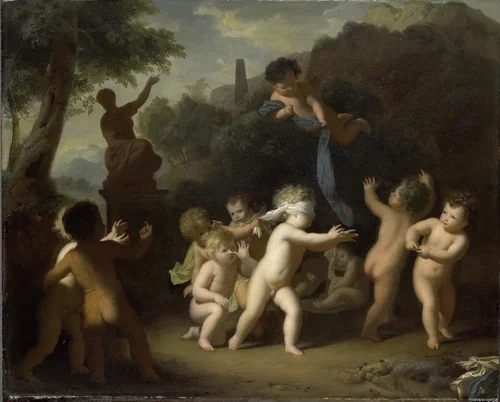 Putti Playing by Hendrik van Limborch, painting, 1700-1720