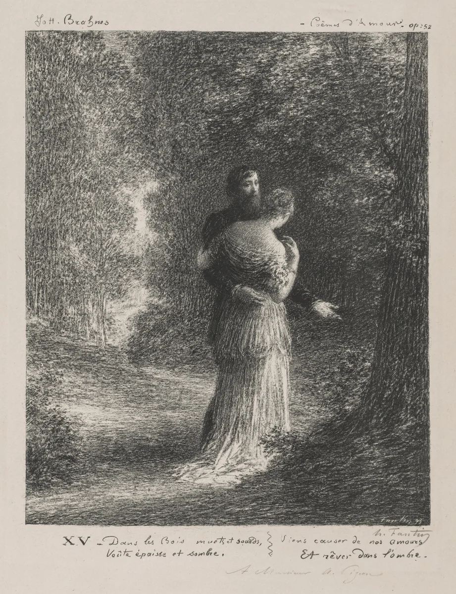 Love Poems (Third Plate) by Henri Fantin-Latour, print, 1893