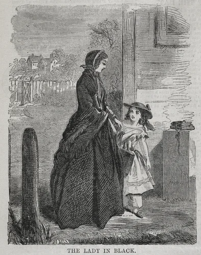 The Lady in Black by Winslow Homer, print, 1860