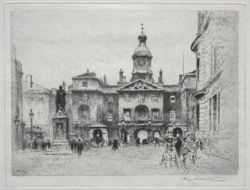 Horse Guards, Whitehall by Percy Robertson, print