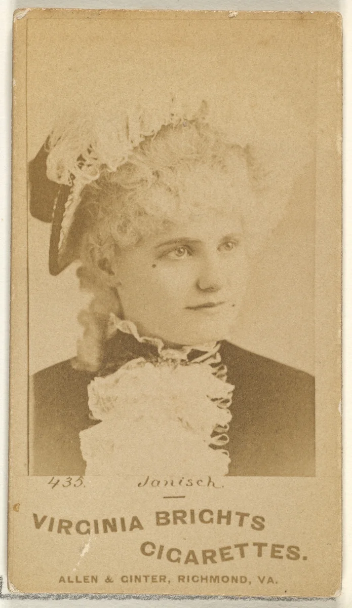 Card 435, Janisch, from the Actors and Actresses series (N45, Type 1) for Virginia Brights Cigarettes by Allen & Ginter, photograph, 1885-1891