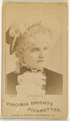 Card 435, Janisch, from the Actors and Actresses series (N45, Type 1) for Virginia Brights Cigarettes by Allen & Ginter, photograph, 1885-1891