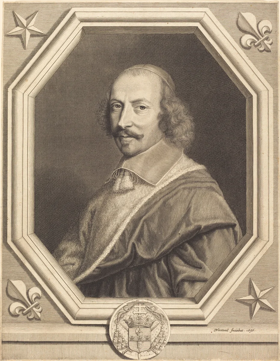 Cardinal Jules Mazarin by Robert Nanteuil, print, 1656