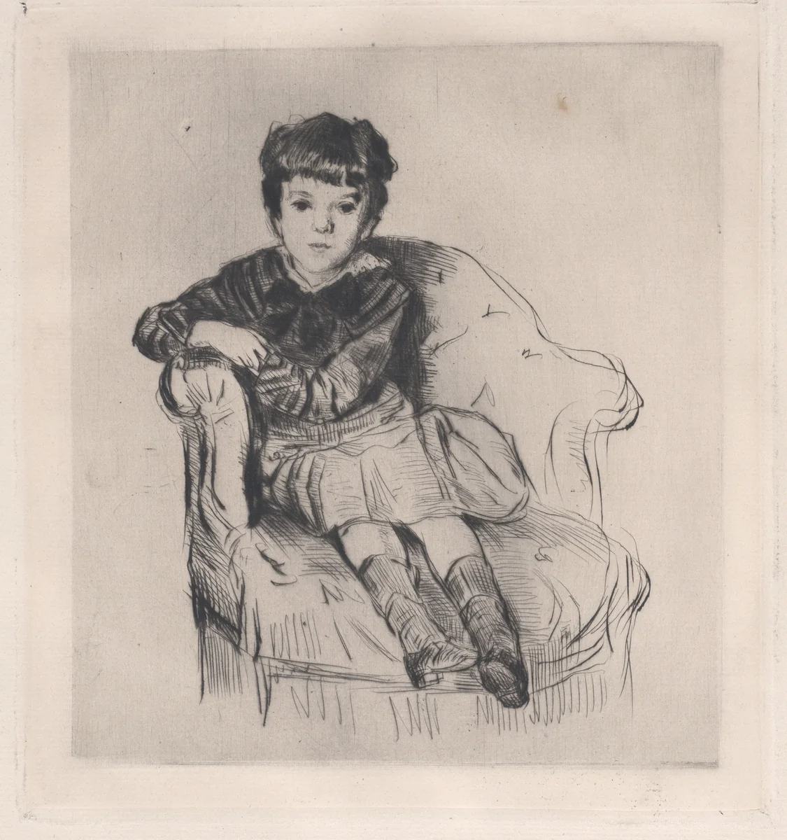 Le fils de Ludovic Halévy by Marcellin Desboutin, print, 1879