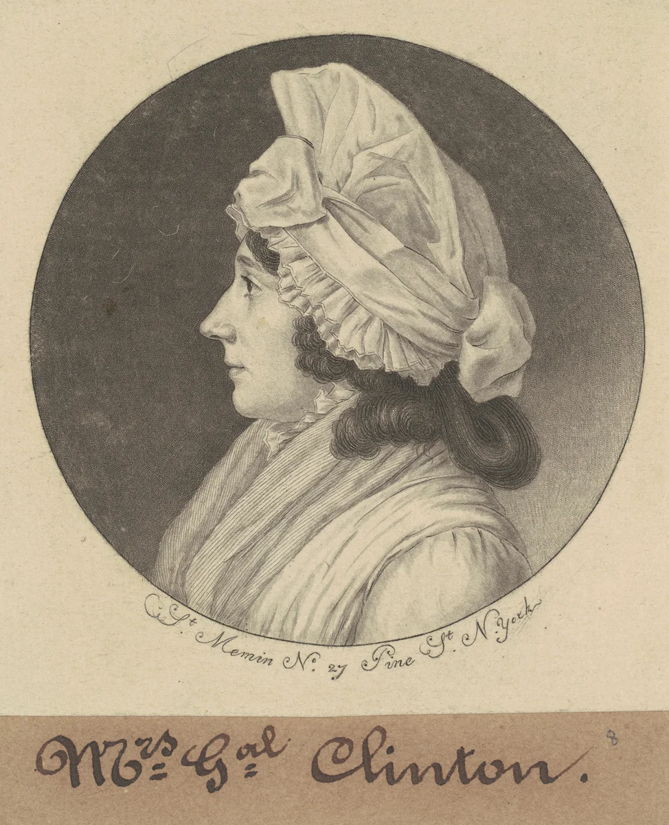 Mary Little Gray Clinton by Charles B. J. Févret de Saint-Mémin, print, 1798