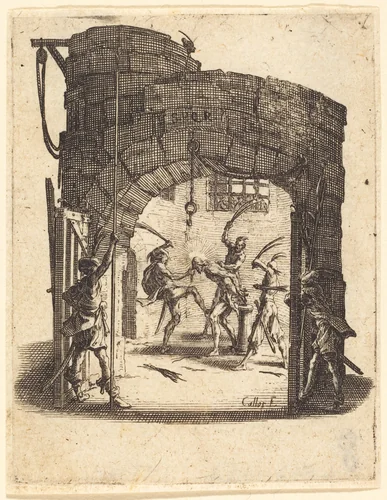 The Flagellation by Jacques Callot, print, 1624-1625