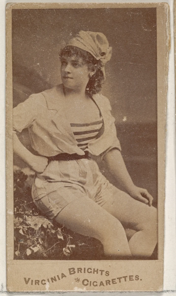 From the Actors and Actresses series (N45, Type 4) for Virginia Brights Cigarettes by Allen & Ginter, photograph, 1885-1891