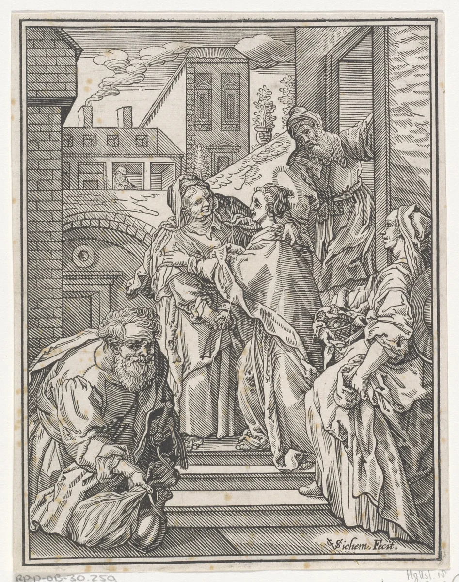 Visitatie by Unknown, print, 1581-1658