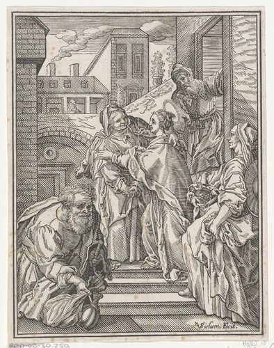 Visitatie by Unknown, print, 1581-1658