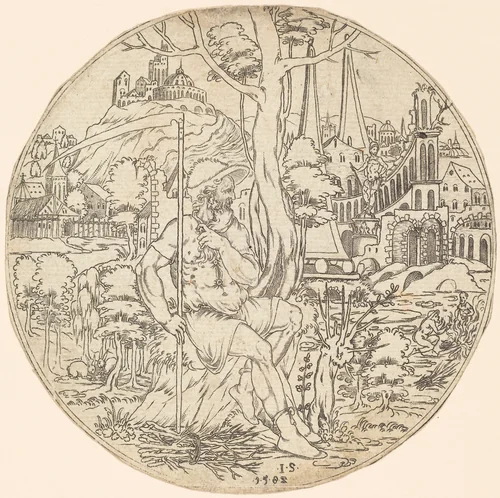 Saturn by Jonas Silber, print, 1582