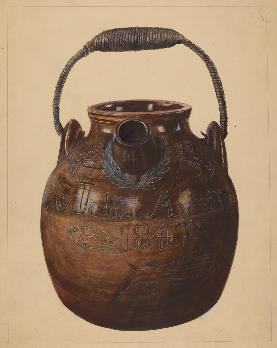Jug for Batter by Yolande Delasser, index of american design, 1936