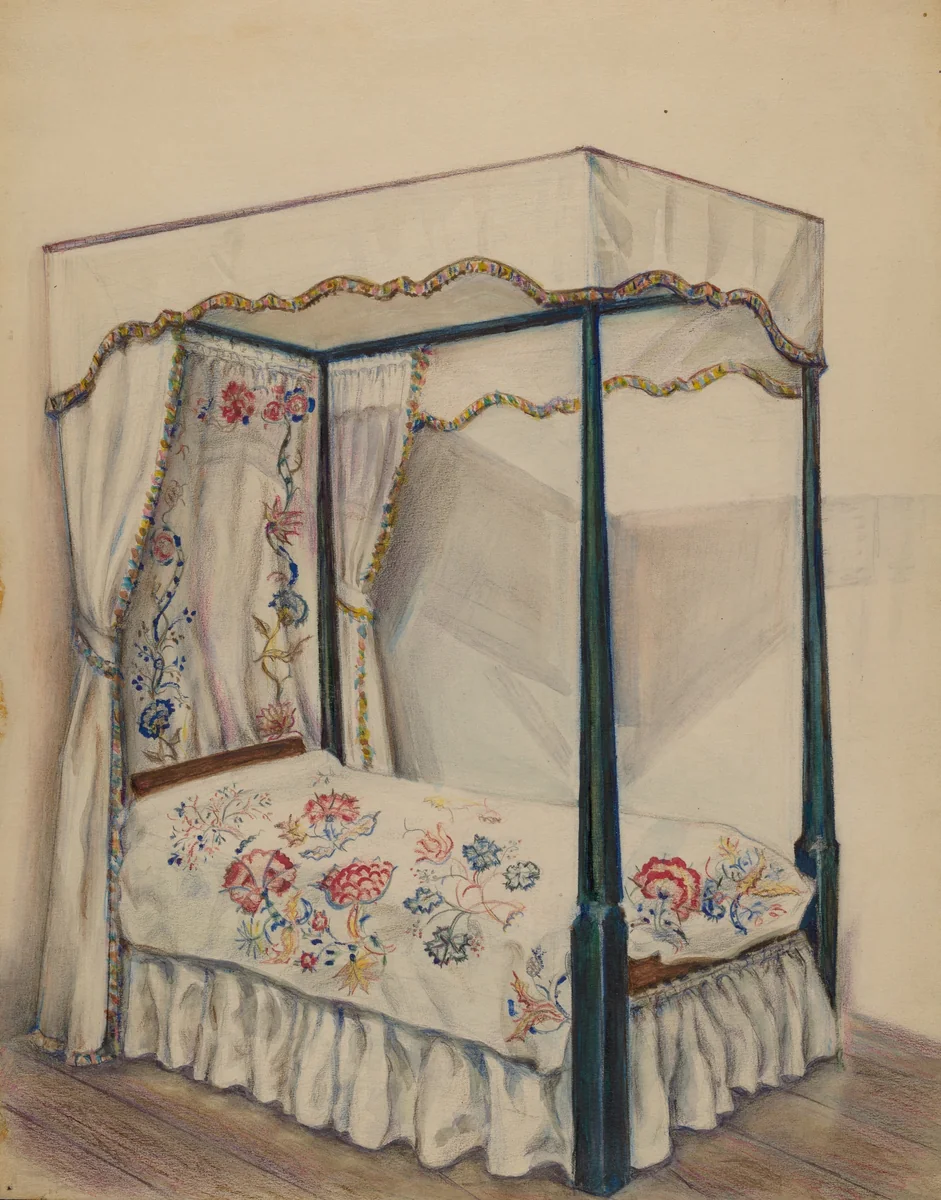 Bedstead by Irene Malawicz, index of american design, 1936