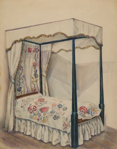 Bedstead by Irene Malawicz, index of american design, 1936