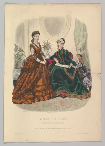 No. 51 from La Mode Illustrée by Adèle-Anaïs Toudouze, print, 1869