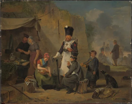 The Camp Follower by Anthonie Constantijn Govaerts, painting, 1825-1827