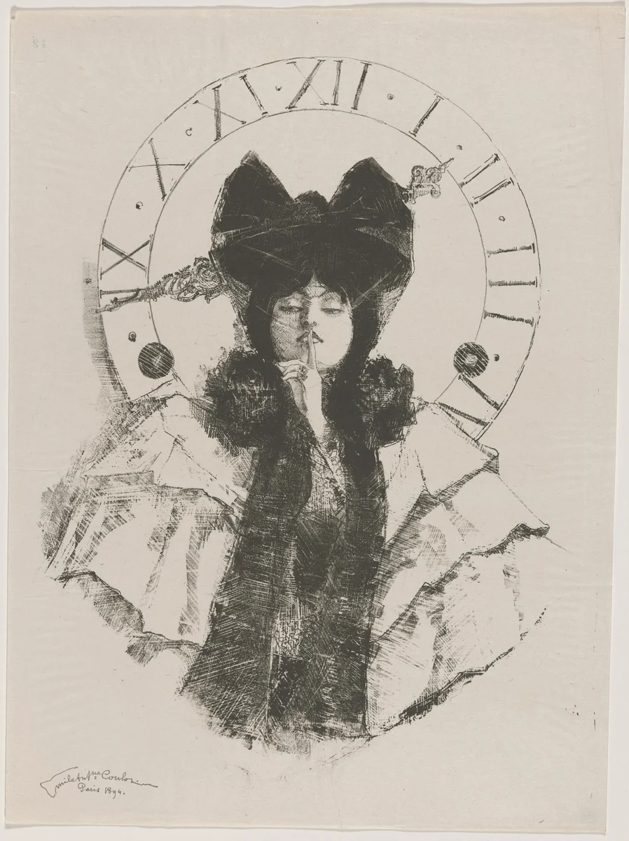 L'Heure (The Hour) by Emile Coulon, print, 1894