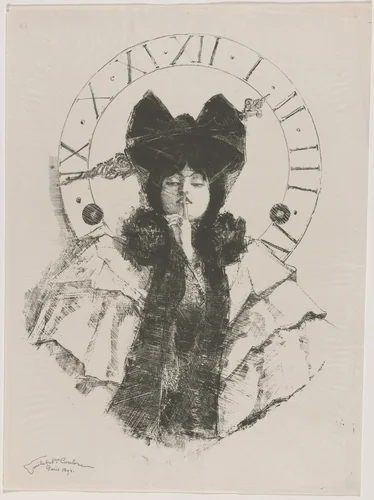 L'Heure (The Hour) by Emile Coulon, print, 1894