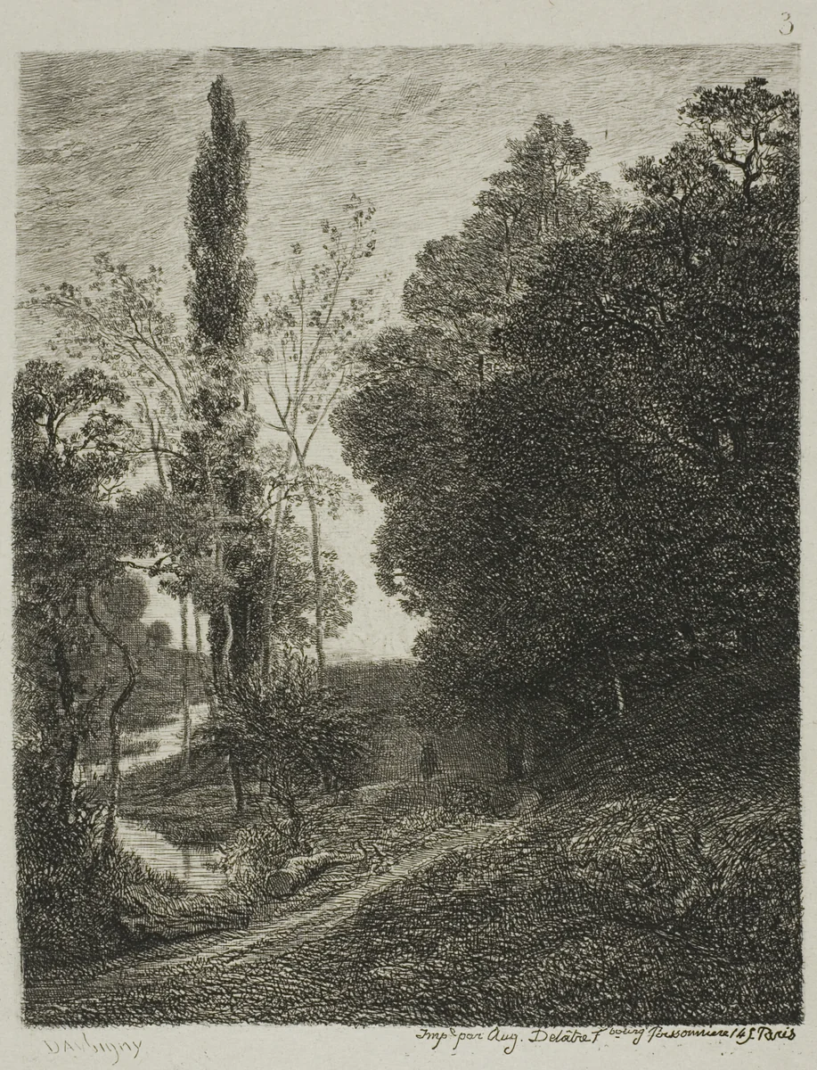The Banks of the Cousin by Charles-François Daubigny, print, 1850