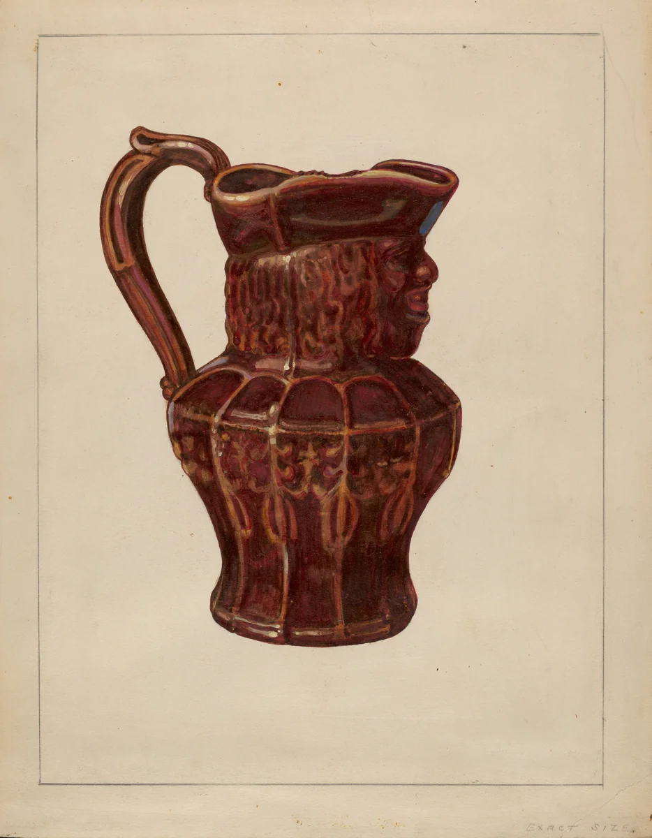 Toby Mug by John Cutting, index of american design, 1936