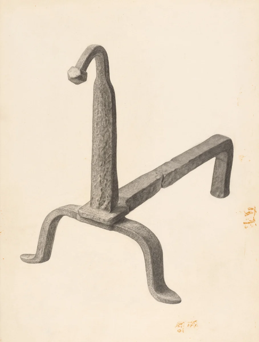 Andiron (one of pair) by Jack Staloff, index of american design, 1938