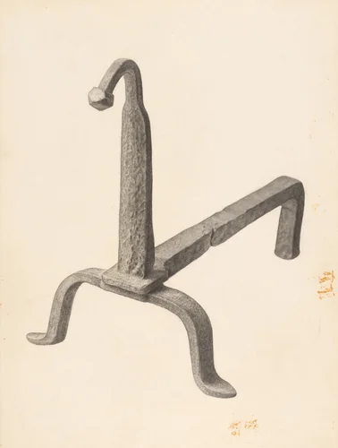 Andiron (one of pair) by Jack Staloff, index of american design, 1938