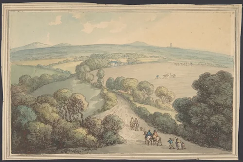 Landscape by Thomas Rowlandson, drawing, 1780-1827