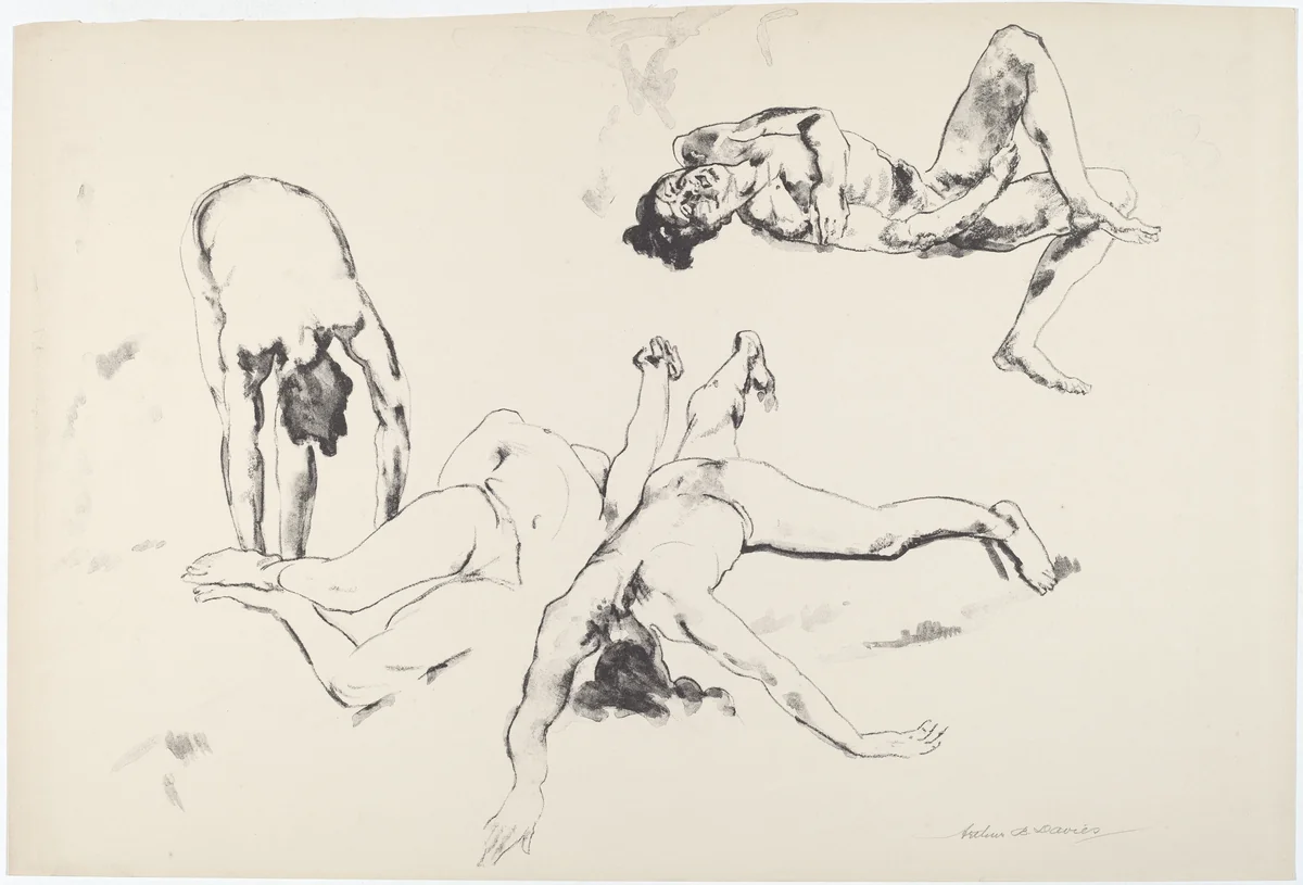 Men in Agony by Arthur B. Davies; George C. Miller, print, 1919-1920