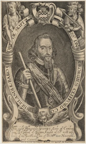 George Clifford, Third Earl of Cumberland by Robert Vaughan, print, 1598-1682