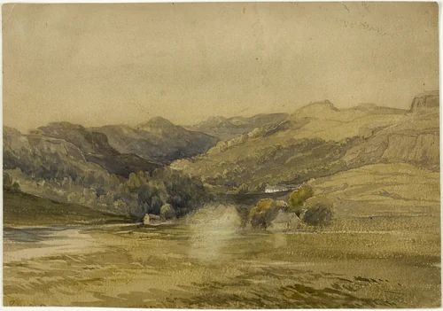 Valley with Cottages by William Bennett, painting, 1835-1845